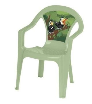 Krzesełko plastikowe pastel pistacja