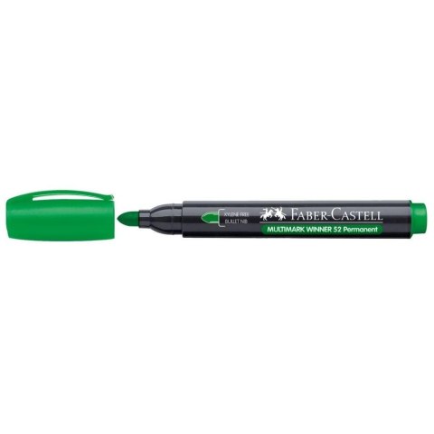 Marker permanent 52 zielony (12szt) FABER CASTELL Marker permanent 52 zielony (12szt) FABER CASTELL