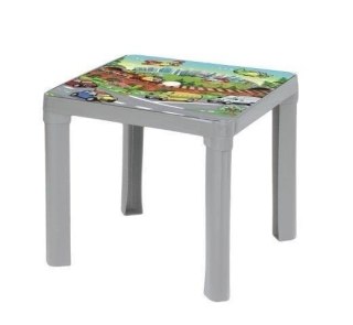 Stolik plastikowy pastel szary