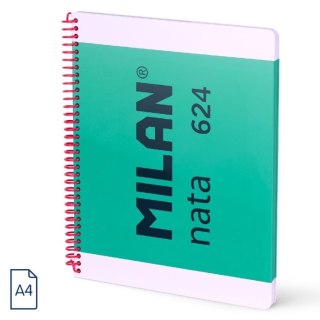 Zeszyt na spirali A4/80K linia 1918 zielony MILAN