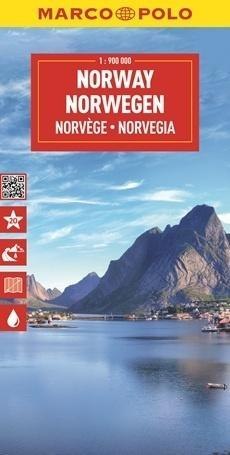 Mapa drogowa Norwegia 1:900 000 Mapa drogowa Norwegia 1:900 000