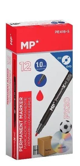 Marker permanentny 1,0mm do CD/DVD czerwon (12szt) Marker permanentny 1,0mm do CD/DVD czerwon (12szt)