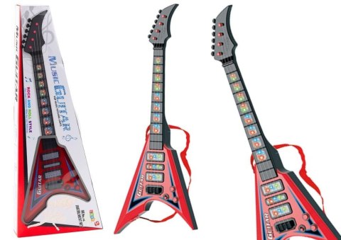 Gitara elektryczna ze światłem czerwona Gitara elektryczna ze światłem czerwona