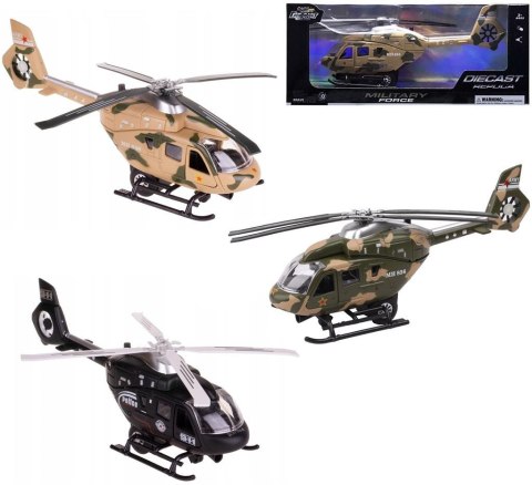 Helikopter metal pull back ze światłem i dźwiękiem Helikopter metal pull back ze światłem i dźwiękiem