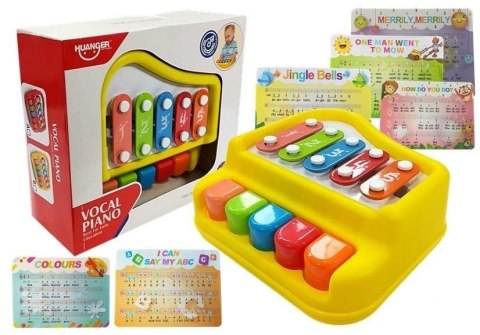 Pianinko cymbałki dzwonki dla malucha żółte Pianinko cymbałki dzwonki dla malucha żółte