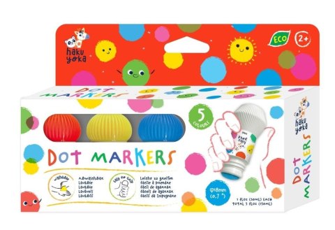 Markery Dot 5 kolorów Markery Dot 5 kolorów