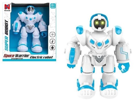 Robot na baterie chodzi, światło i dźwięk Robot na baterie chodzi, światło i dźwięk