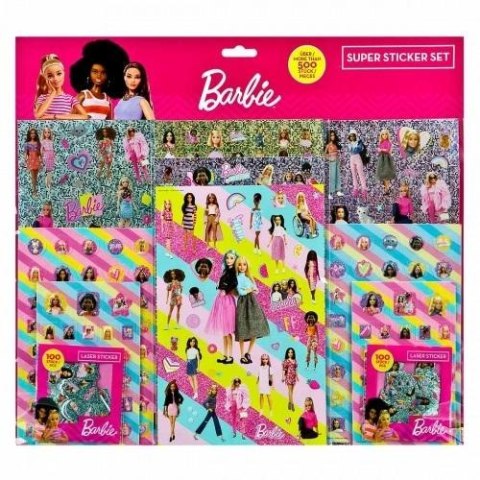 Zestaw naklejek Barbie 500szt Zestaw naklejek Barbie 500szt