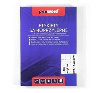 Etykiety samoprzylepne A4/100K 4x105x148mm Etykiety samoprzylepne A4/100K 4x105x148mm