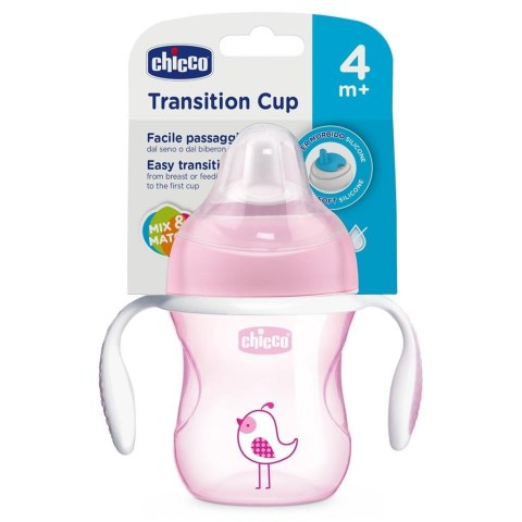 Kubek treningowy z miękkim ustnikiem 200ml różowy Kubek treningowy z miękkim ustnikiem 200ml różowy