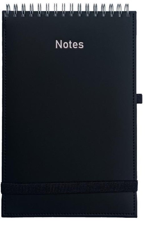 Notes A5 Vivella na spirali z gumką czarny Notes A5 Vivella na spirali z gumką czarny