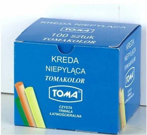 Kreda szkolna niepyląca kolorowa 100szt Kreda szkolna niepyląca kolorowa 100szt