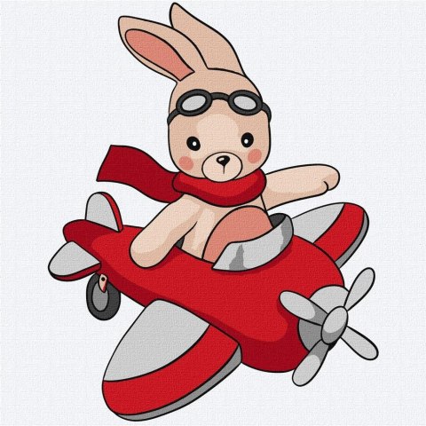 Malowanie po numerach - Little pilot Kids 25x25cm Malowanie po numerach - Little pilot Kids 25x25cm