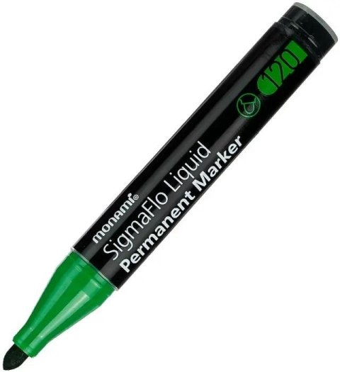 Marker permanentny SigmaFlo zielony (12szt) MONAMI Marker permanentny SigmaFlo zielony (12szt) MONAMI