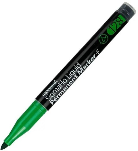 Marker permanentny SigmaFlo zielony (12szt) MONAMI Marker permanentny SigmaFlo zielony (12szt) MONAMI