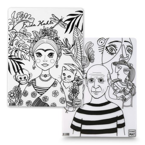 Mata transparentna 2szt Pablo picasso, Frida Kahlo Mata transparentna 2szt Pablo picasso, Frida Kahlo