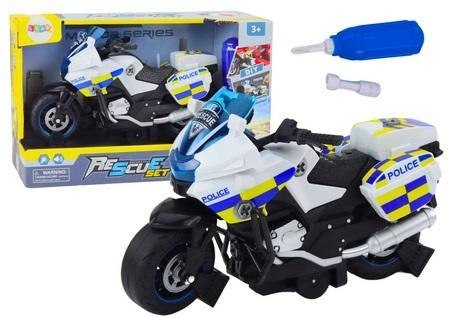 Motocykl do skręcania policyjny DIY światła dźwięk Motocykl do skręcania policyjny DIY światła dźwięk