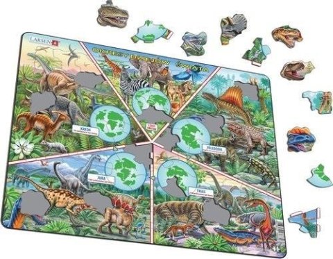 Układanka Okresy Dziejów Świata + Dinozaury Maxi Układanka Okresy Dziejów Świata + Dinozaury Maxi