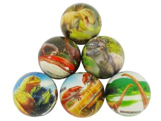 Piłeczki piankowe miękkie 7,3cm Dinozaury (12szt)
