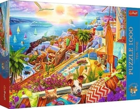 Puzzle 1000 Z wizytą na Santorini TREFL Puzzle 1000 Z wizytą na Santorini TREFL