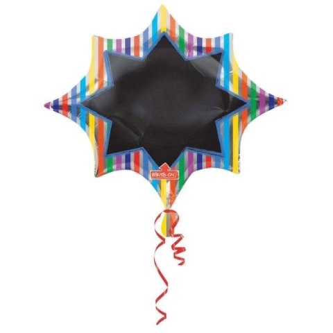 Balon foliowy Super ksztalt paski 88x73cm Balon foliowy Super ksztalt paski 88x73cm