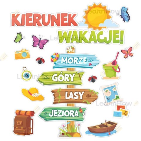 Dekoracje szkolne - Kierunek wakacje XL 22el Dekoracje szkolne - Kierunek wakacje XL 22el