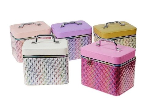 Kuferek M walizka z lusterkiem na zamek 21x14x13cm Kuferek M walizka z lusterkiem na zamek 21x14x13cm