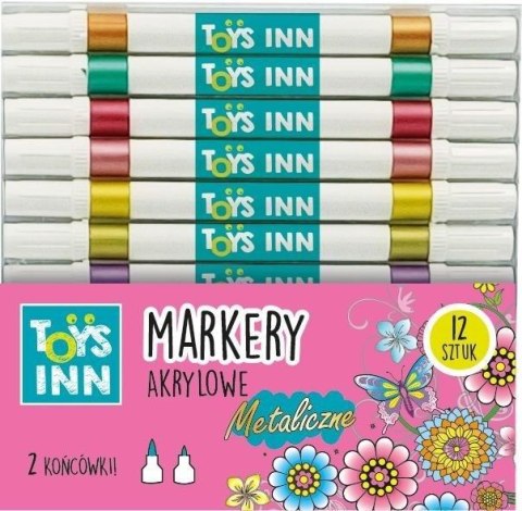Markery akrylowe metaliczne 2 końsówki 12szt STnux Markery akrylowe metaliczne 2 końsówki 12szt STnux