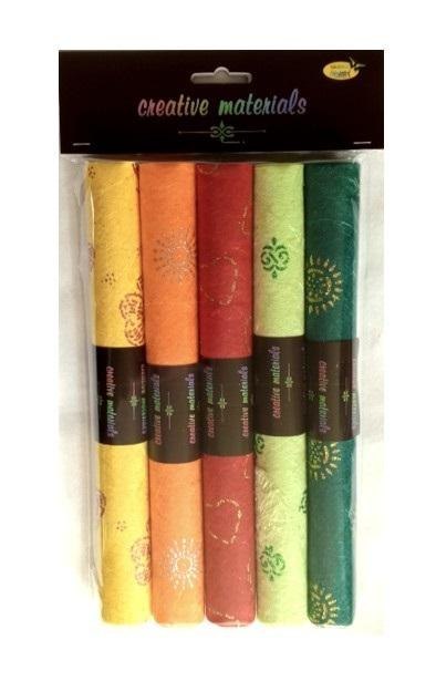 Papier czerpany ozdobny gm 100 25x35cm 5 ark Papier czerpany ozdobny gm 100 25x35cm 5 ark
