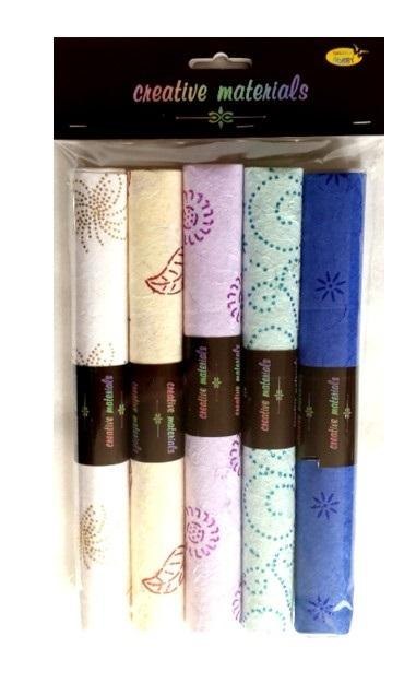 Papier czerpany ozdobny gm 100 25x35cm 5 ark Papier czerpany ozdobny gm 100 25x35cm 5 ark