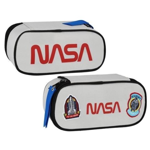 Piórnik saszetka owalna 1 zamek NASA popielata Piórnik saszetka owalna 1 zamek NASA popielata