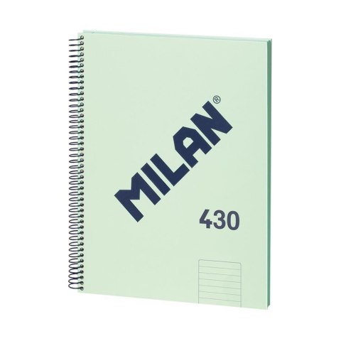 Zeszyt na spirali A4/80K linia 1918 zielony MILAN Zeszyt na spirali A4/80K linia 1918 zielony MILAN