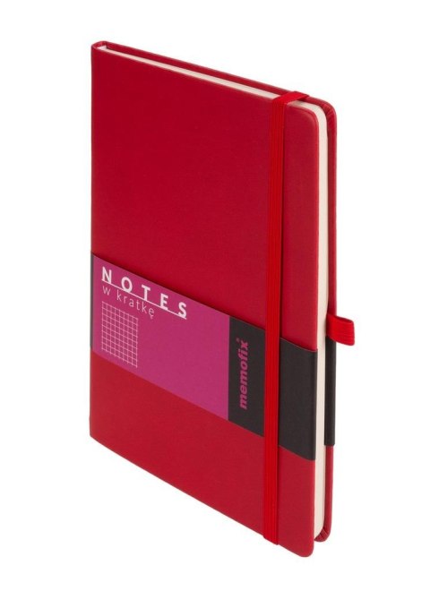 Notes Memofix A5 kratka czerwony Notes Memofix A5 kratka czerwony