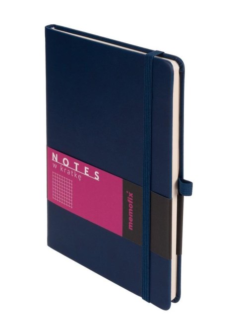 Notes Memofix A5 kratka granatowy Notes Memofix A5 kratka granatowy