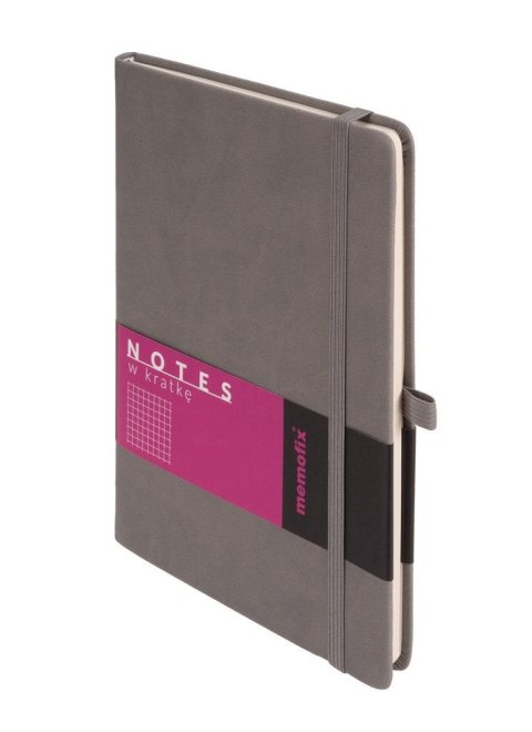 Notes Memofix A5 kratka szary Notes Memofix A5 kratka szary