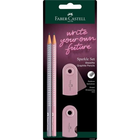 Ołówek 2szt + gumka + temperówka FABER CASTELL Ołówek 2szt + gumka + temperówka FABER CASTELL