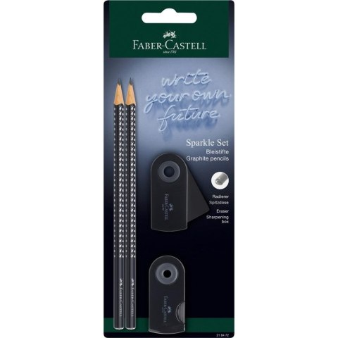 Ołówek 2szt + gumka + temperówka FABER CASTELL Ołówek 2szt + gumka + temperówka FABER CASTELL