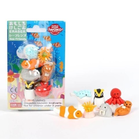 Zestaw gumki do ścierania puzzle Sea Friends Zestaw gumki do ścierania puzzle Sea Friends