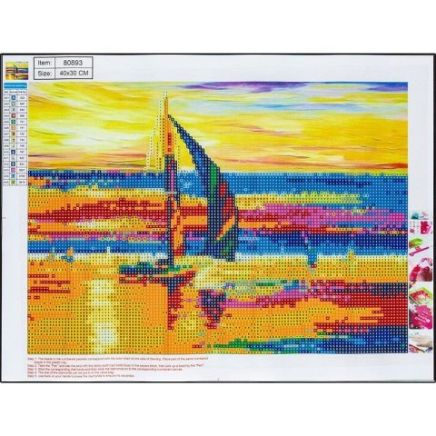 Diamentowa mozaika 5D - Boat 30x40 80893 Diamentowa mozaika 5D - Boat 30x40 80893