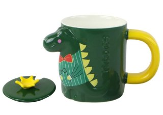Kubek Zielony Dinozaur przykrywka 400ml