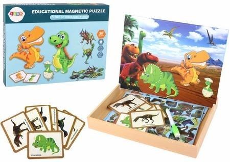 Puzzle magnetyczne z motywem dinozaurów Puzzle magnetyczne z motywem dinozaurów