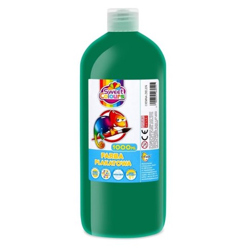 Farba plakatowa ciemno zielona 1000ml Farba plakatowa ciemno zielona 1000ml