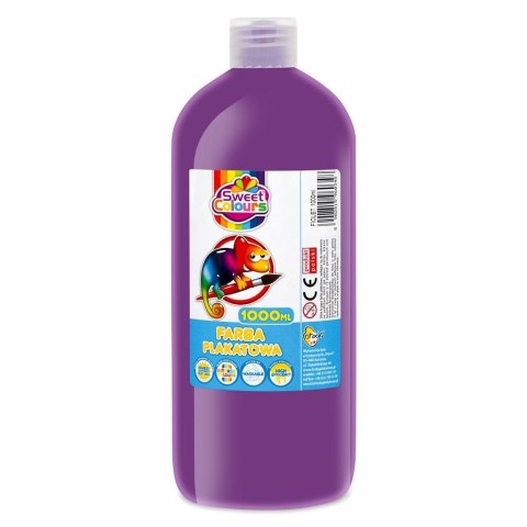 Farba plakatowa fioletowa 1000ml Farba plakatowa fioletowa 1000ml