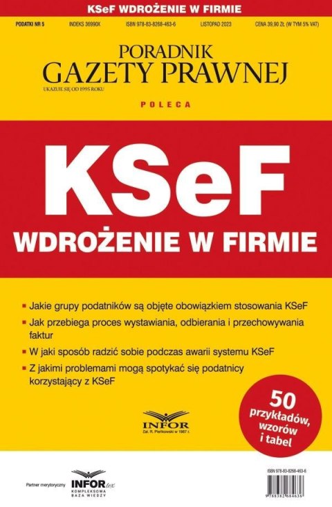 KSeF Wdrożenie w firmie. Podatki 5/2023 KSeF Wdrożenie w firmie. Podatki 5/2023
