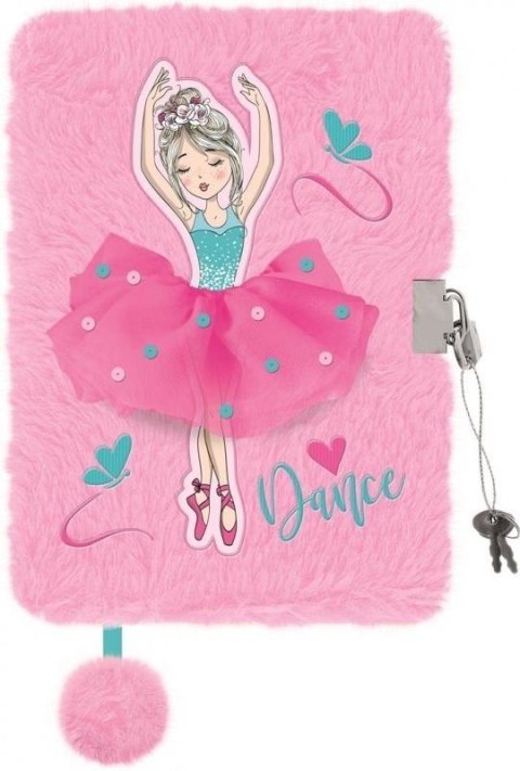Pamiętnik A5/96K z kłódką 3D Ballerina Pamiętnik A5/96K z kłódką 3D Ballerina
