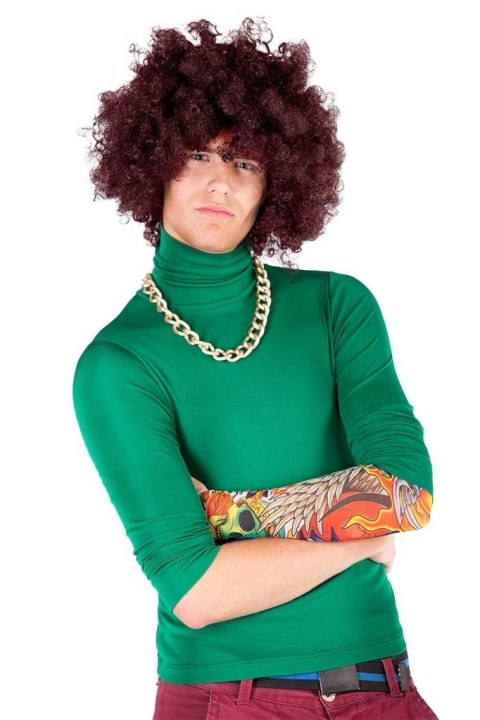 Peruka afro XXL brązowa Peruka afro XXL brązowa