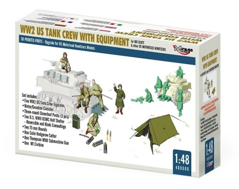 WWII Załoga czołgu USA z wyposażeniem 1:48 WWII Załoga czołgu USA z wyposażeniem 1:48