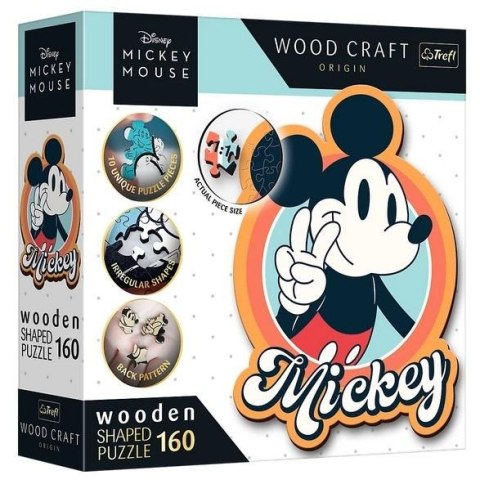 Puzzle drewniane 160 Retro Myszka Mickey TREFL Puzzle drewniane 160 Retro Myszka Mickey TREFL