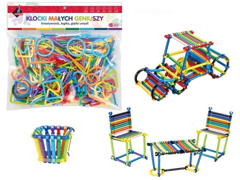 Klocki małych geniuszy patyki - 436 elementów Klocki małych geniuszy patyki - 436 elementów