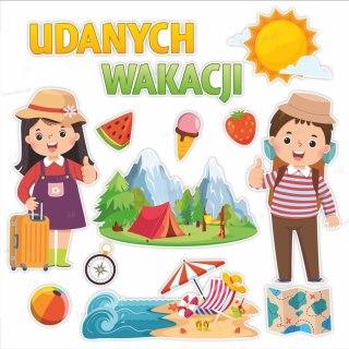 Dekoracje szkolne - Udanych wakacji 13el